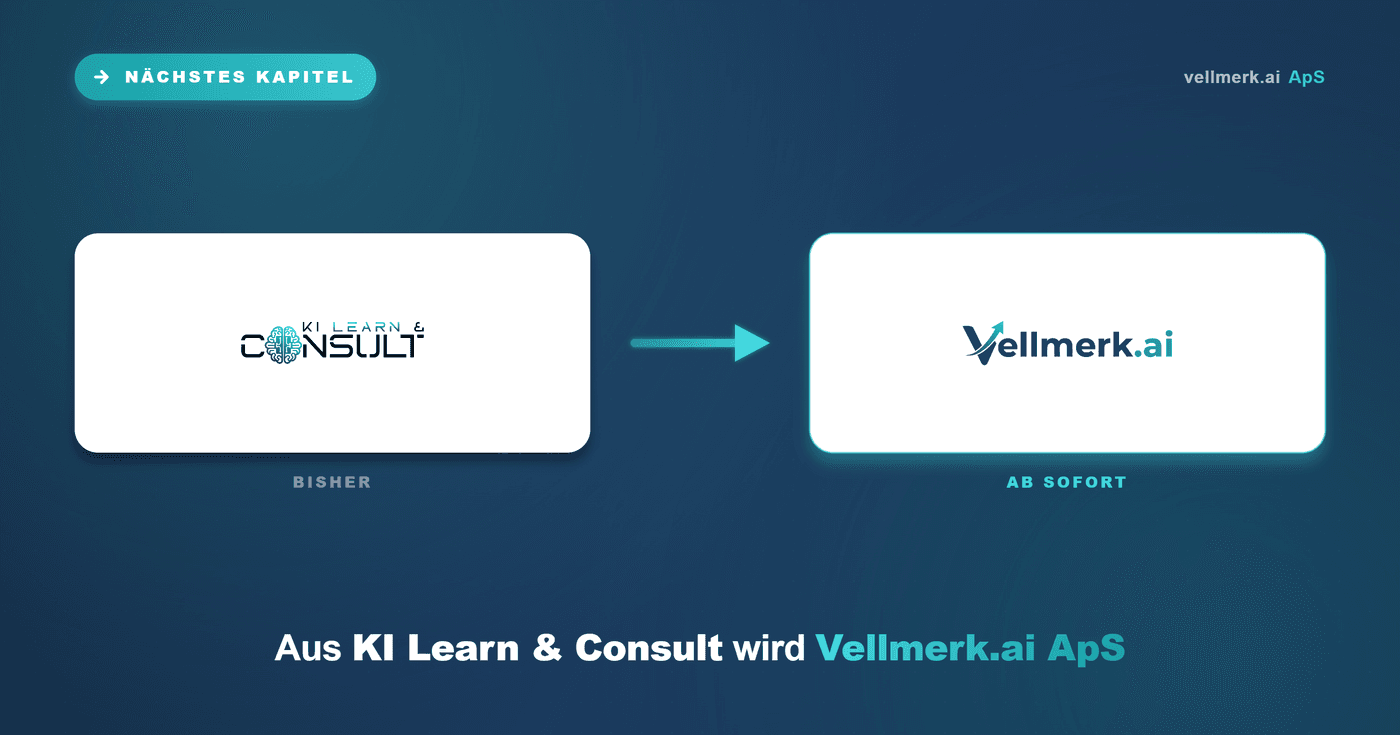 Rebranding: Aus KI Learn & Consult wird Vellmerk.ai
